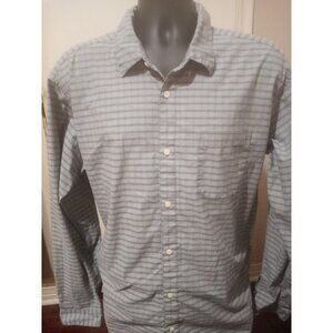 Patagonia Organic Cotton Button Up Shirt Plaid Outdoors Men's XL Blue Gray